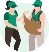 two people planning